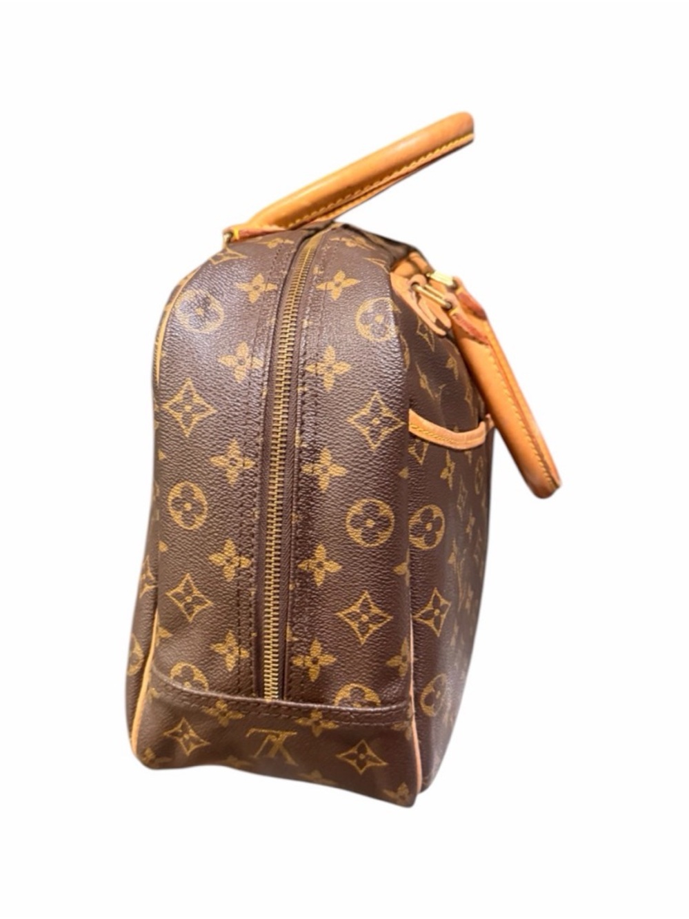 Louis Vuitton Deauville Monogram Satchel Bag in Brown & Tan Preowned - Picture 4 of 13